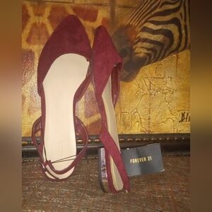 Shoe Flats strap w/adjustable buckle +Sliver style around the heel